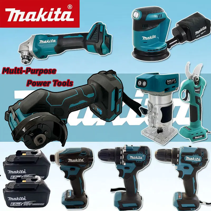 Power Tools Used - Wielofunkcyjne elektronarzędzia Makita, przenośna piła łańcuchowa