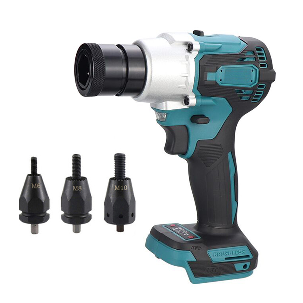 Power Tools List - Elektryczna nitownica bezszczotkowa z zestawem głowic
