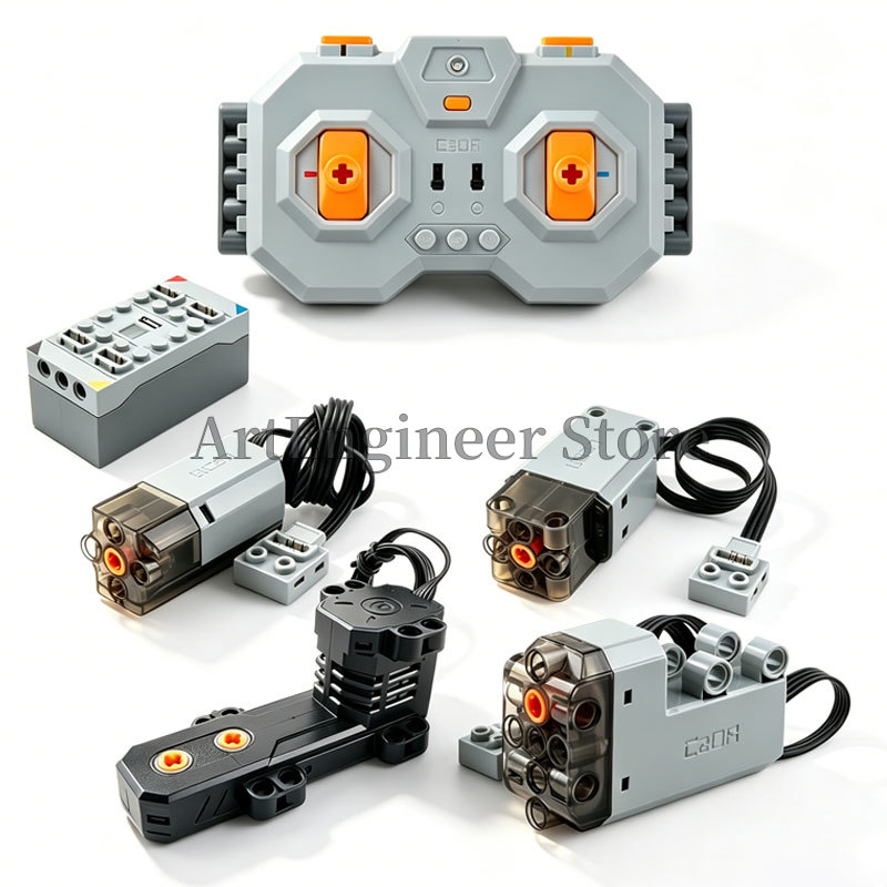 Power Tools Lego - CaDA Power Functions Silniki M/L/Servo Klocki