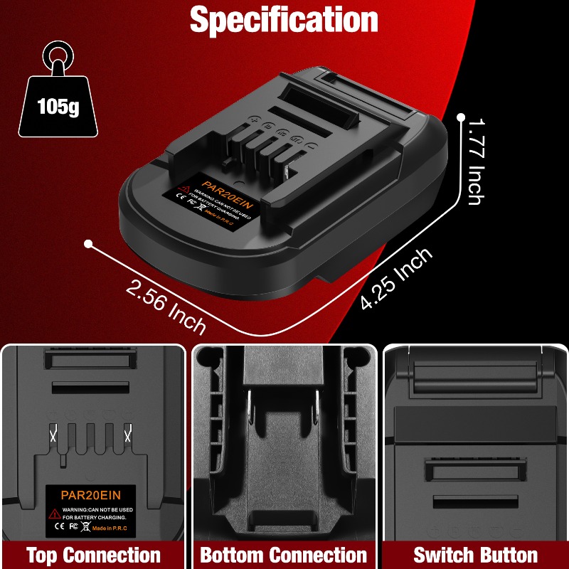 Adapter baterii HAKSINKY PAR20 – Power Tools Battery Adapter recenzja i cena